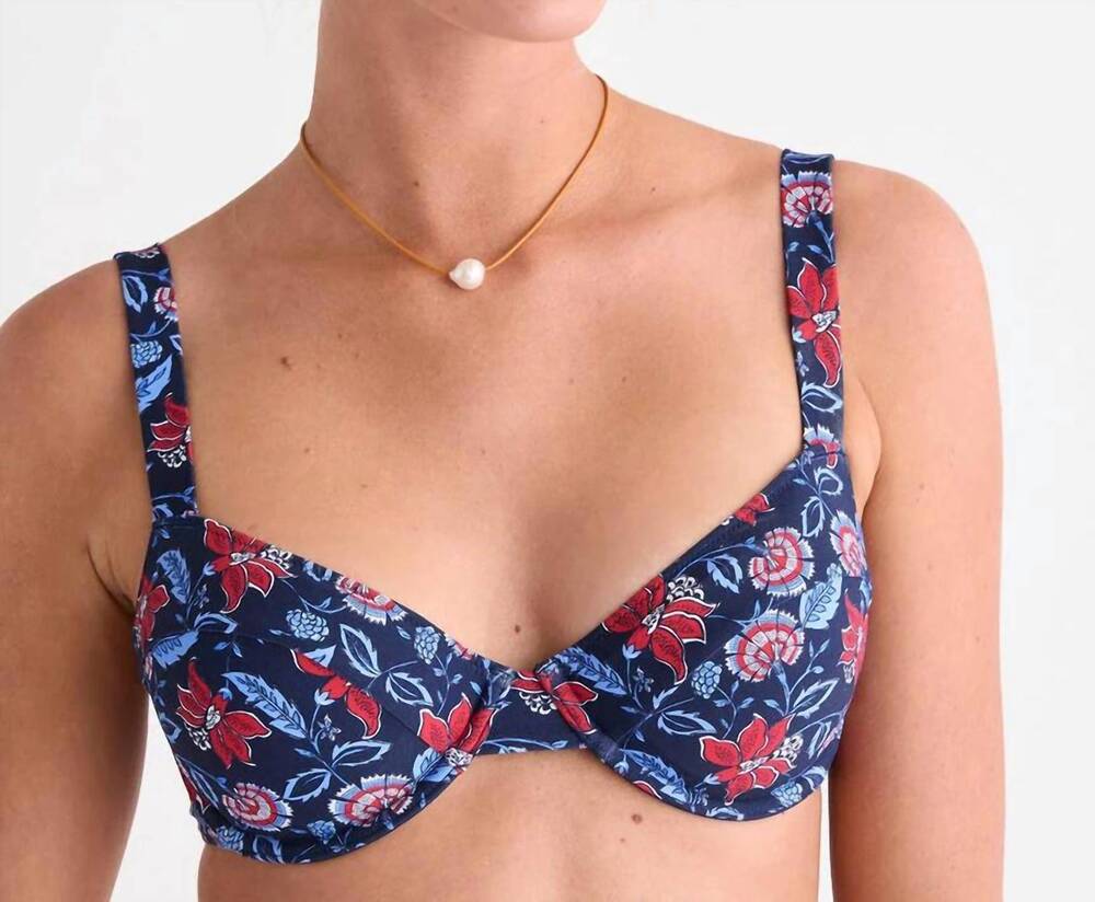 NEW VINEYARD VINES amagansett underwire bikini top in nautical navy print